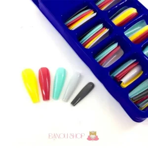 ناخن مصنوعی رنگی 80 عددی